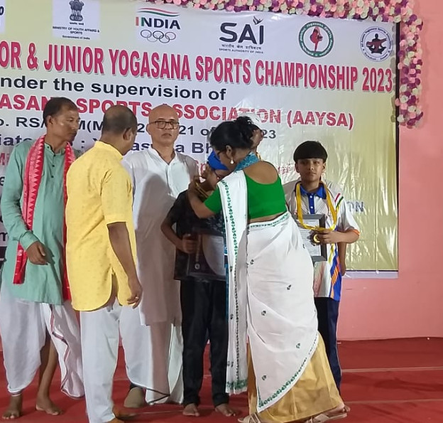 Harjeet Singh of class 7 won GOLD in traditional #Yogasana in the 3rd All Assam Sub Junior and Junior Yogasana Sports Championship, 2023 held under the supervision of  All Assam Yogasana Sports Championship at Kokrajhar.